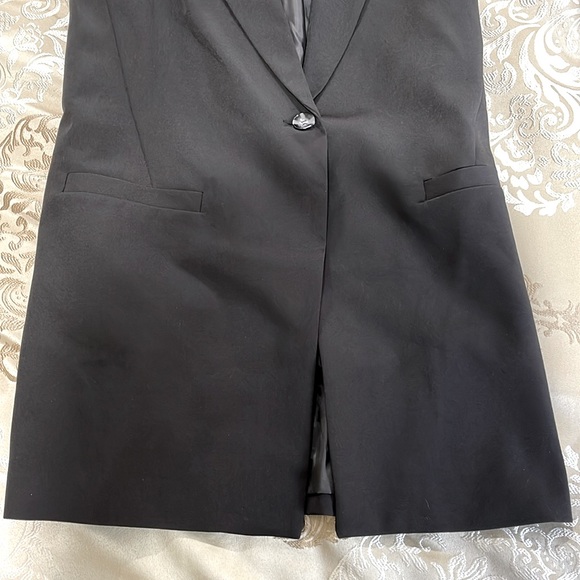 BNWOT RACHEL ZOE SLEEVELESS BLACK BLAZER/TUXEDO STYLE VEST JACKET SIZE XS - Picture 6 of 6